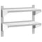 vidaXL 2-Tier Wall Shelf 75x30x60 cm Silver Stainless Steel