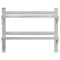 vidaXL 2-Tier Wall Shelf 75x30x60 cm Silver Stainless Steel