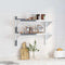 vidaXL 2-Tier Wall Shelf 75x23.5x60 cm Silver Stainless Steel