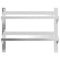 vidaXL 2-Tier Wall Shelf 75x23.5x60 cm Silver Stainless Steel