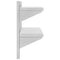 vidaXL 2-Tier Wall Shelf 75x23.5x60 cm Silver Stainless Steel