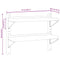 vidaXL 2-Tier Wall Shelf 75x23.5x60 cm Silver Stainless Steel