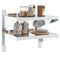 vidaXL 2-Tier Wall Shelf 50x40x48 cm Silver Stainless Steel