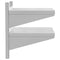 vidaXL 2-Tier Wall Shelf 50x40x48 cm Silver Stainless Steel