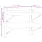 vidaXL 2-Tier Wall Shelf 50x30x48 cm Silver Stainless Steel