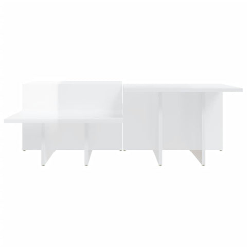 vidaXL Coffee Tables 2 pcs High Gloss White Engineered Wood