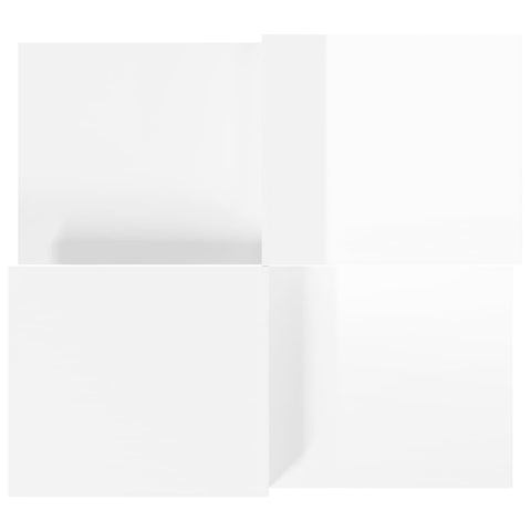 vidaXL Coffee Tables 2 pcs High Gloss White Engineered Wood
