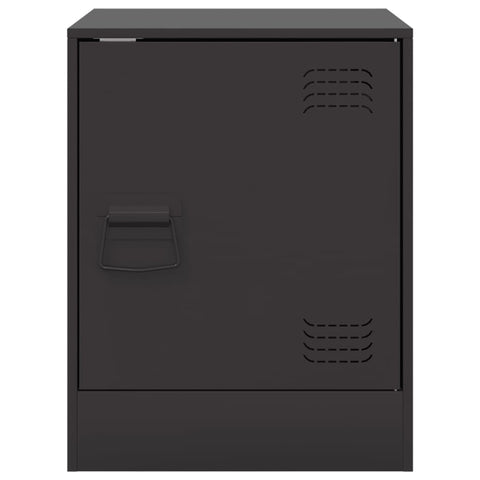 vidaXL Bedside Cabinet Black 34.5x39x44 cm Steel