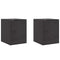 vidaXL Bedside Cabinets 2pcs Black 34.5x39x44 cm Steel