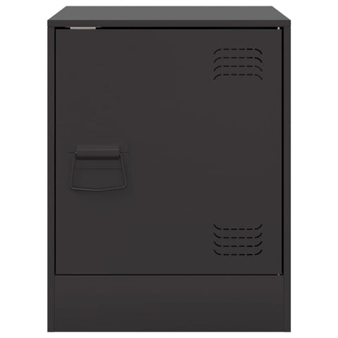 vidaXL Bedside Cabinets 2pcs Black 34.5x39x44 cm Steel