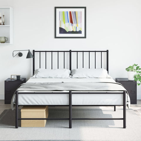 vidaXL Bedside Cabinets 2pcs Black 34.5x39x44 cm Steel