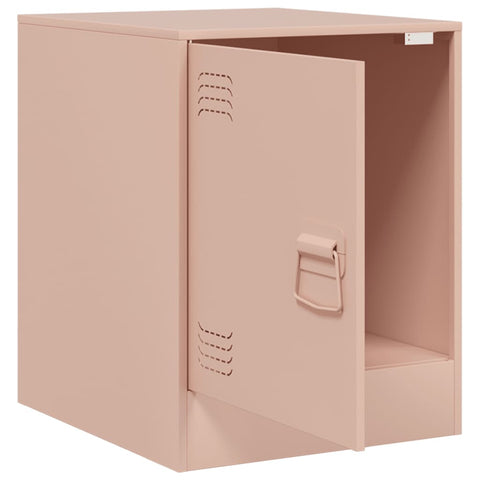 vidaXL Bedside Cabinet Pink 34.5x39x44 cm Steel