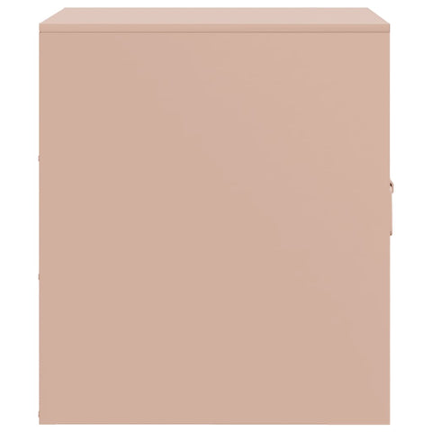 vidaXL Bedside Cabinet Pink 34.5x39x44 cm Steel