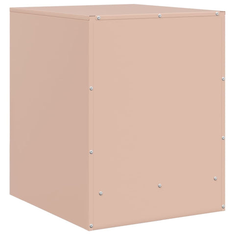vidaXL Bedside Cabinet Pink 34.5x39x44 cm Steel