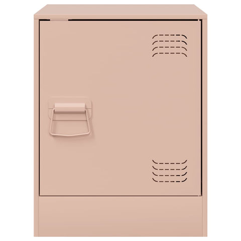 vidaXL Bedside Cabinets 2 pcs Pink 34.5x39x44 cm Steel