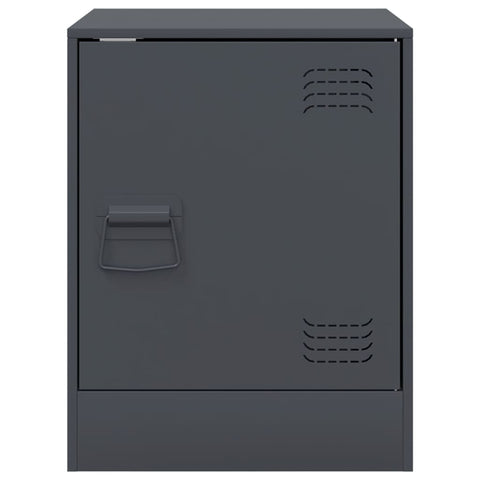 vidaXL Bedside Cabinets 2 pcs Anthracite 34.5x39x44 cm Steel