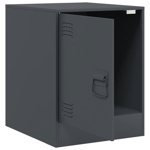 vidaXL Bedside Cabinets 2 pcs Anthracite 34.5x39x44 cm Steel