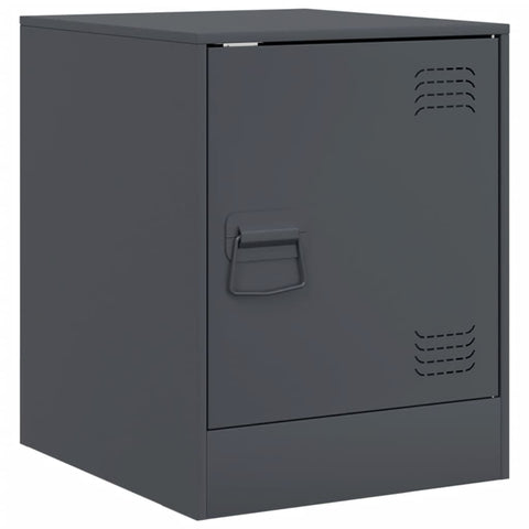 vidaXL Bedside Cabinets 2 pcs Anthracite 34.5x39x44 cm Steel