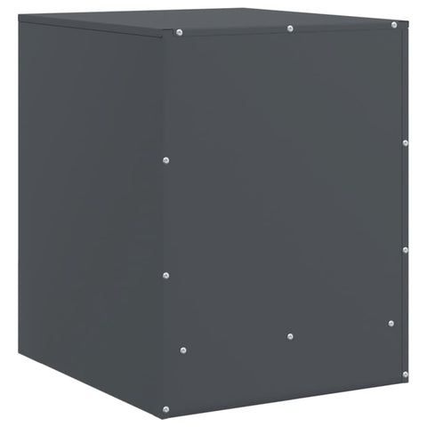 vidaXL Bedside Cabinets 2 pcs Anthracite 34.5x39x44 cm Steel