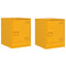 vidaXL Bedside Cabinets 2 pcs Mustard Yellow 34.5x39x44 cm Steel