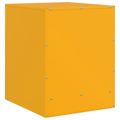 vidaXL Bedside Cabinets 2 pcs Mustard Yellow 34.5x39x44 cm Steel