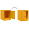 vidaXL Bedside Cabinets 2 pcs Mustard Yellow 34.5x39x44 cm Steel
