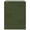 vidaXL Bedside Cabinet Olive Green 34.5x39x44 cm Steel