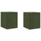 vidaXL Bedside Cabinets 2 pcs Olive Green 34.5x39x44 cm Steel