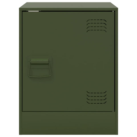 vidaXL Bedside Cabinets 2 pcs Olive Green 34.5x39x44 cm Steel