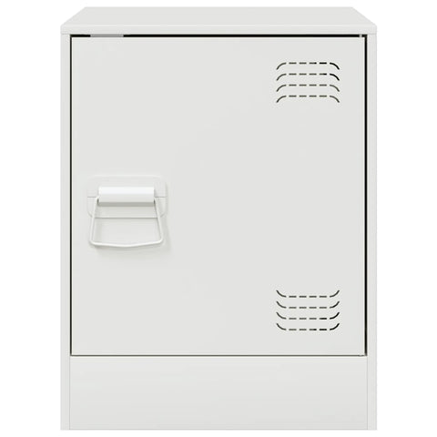 vidaXL Bedside Cabinets 2 pcs White 34.5x39x44 cm Steel