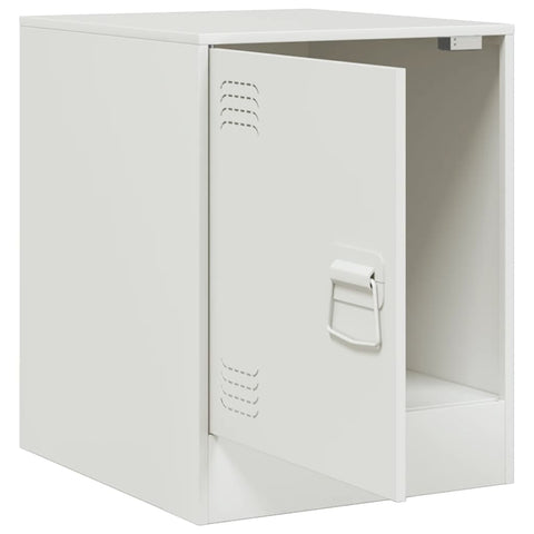 vidaXL Bedside Cabinets 2 pcs White 34.5x39x44 cm Steel