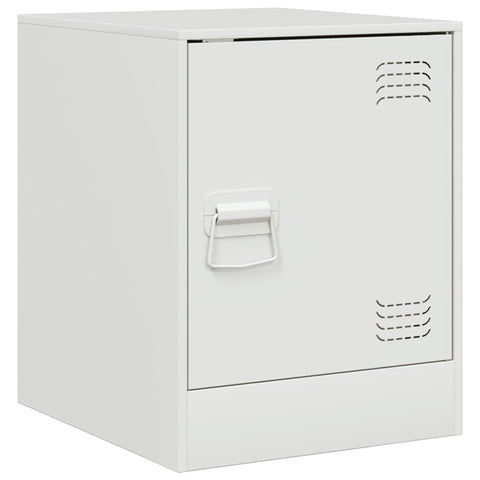 vidaXL Bedside Cabinets 2 pcs White 34.5x39x44 cm Steel