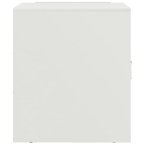 vidaXL Bedside Cabinets 2 pcs White 34.5x39x44 cm Steel
