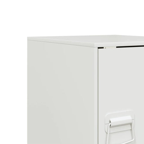 vidaXL Bedside Cabinets 2 pcs White 34.5x39x44 cm Steel