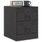 vidaXL Bedside Cabinet Black 34.5x39x44 cm Steel