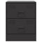 vidaXL Bedside Cabinet Black 34.5x39x44 cm Steel