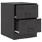 vidaXL Bedside Cabinet Black 34.5x39x44 cm Steel