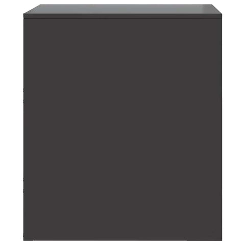 vidaXL Bedside Cabinet Black 34.5x39x44 cm Steel