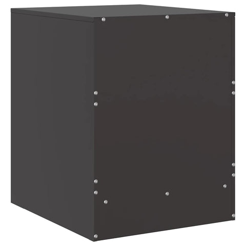 vidaXL Bedside Cabinets 2 pcs Black 34.5x39x44 cm Steel