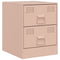 vidaXL Bedside Cabinet Pink 34.5x39x44 cm Steel