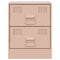 vidaXL Bedside Cabinet Pink 34.5x39x44 cm Steel