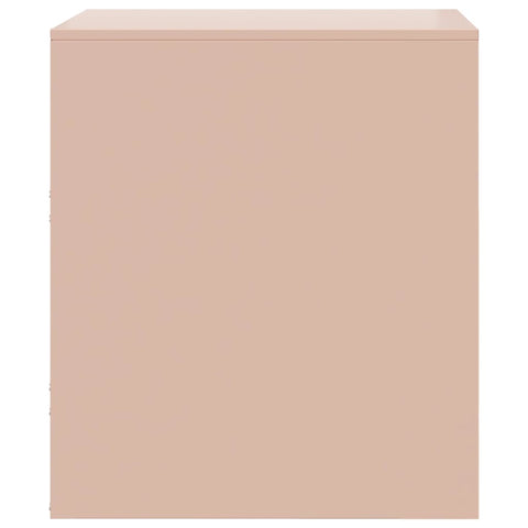 vidaXL Bedside Cabinet Pink 34.5x39x44 cm Steel