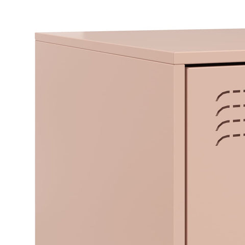 vidaXL Bedside Cabinet Pink 34.5x39x44 cm Steel