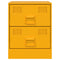 vidaXL Bedside Cabinet Yellow 34.5x39x44 cm Steel