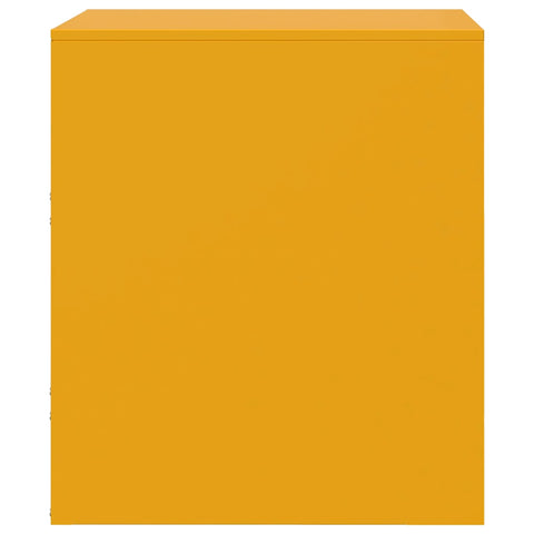 vidaXL Bedside Cabinet Yellow 34.5x39x44 cm Steel
