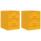 vidaXL Bedside Cabinets 2 pcs Yellow 34.5x39x44 cm Steel