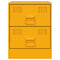 vidaXL Bedside Cabinets 2 pcs Yellow 34.5x39x44 cm Steel