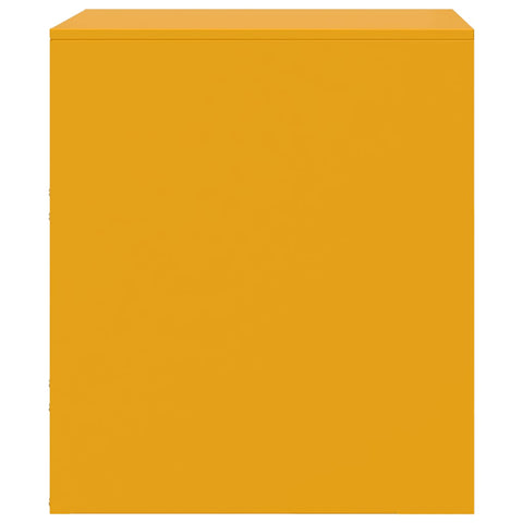 vidaXL Bedside Cabinets 2 pcs Yellow 34.5x39x44 cm Steel