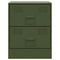 vidaXL Bedside Cabinets 2 pcs Green 34.5x39x44 cm Steel