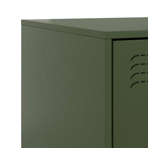 vidaXL Bedside Cabinets 2 pcs Green 34.5x39x44 cm Steel